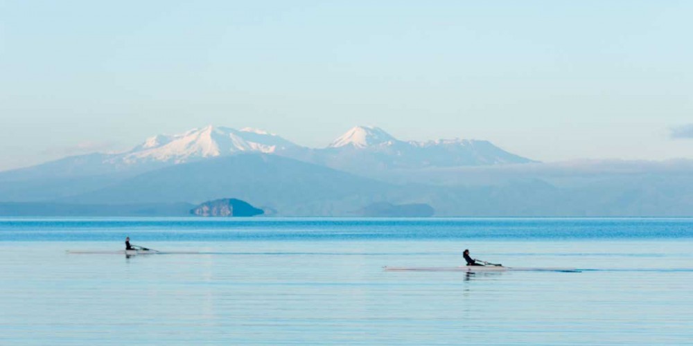 Morning Rowers Lake Taupo